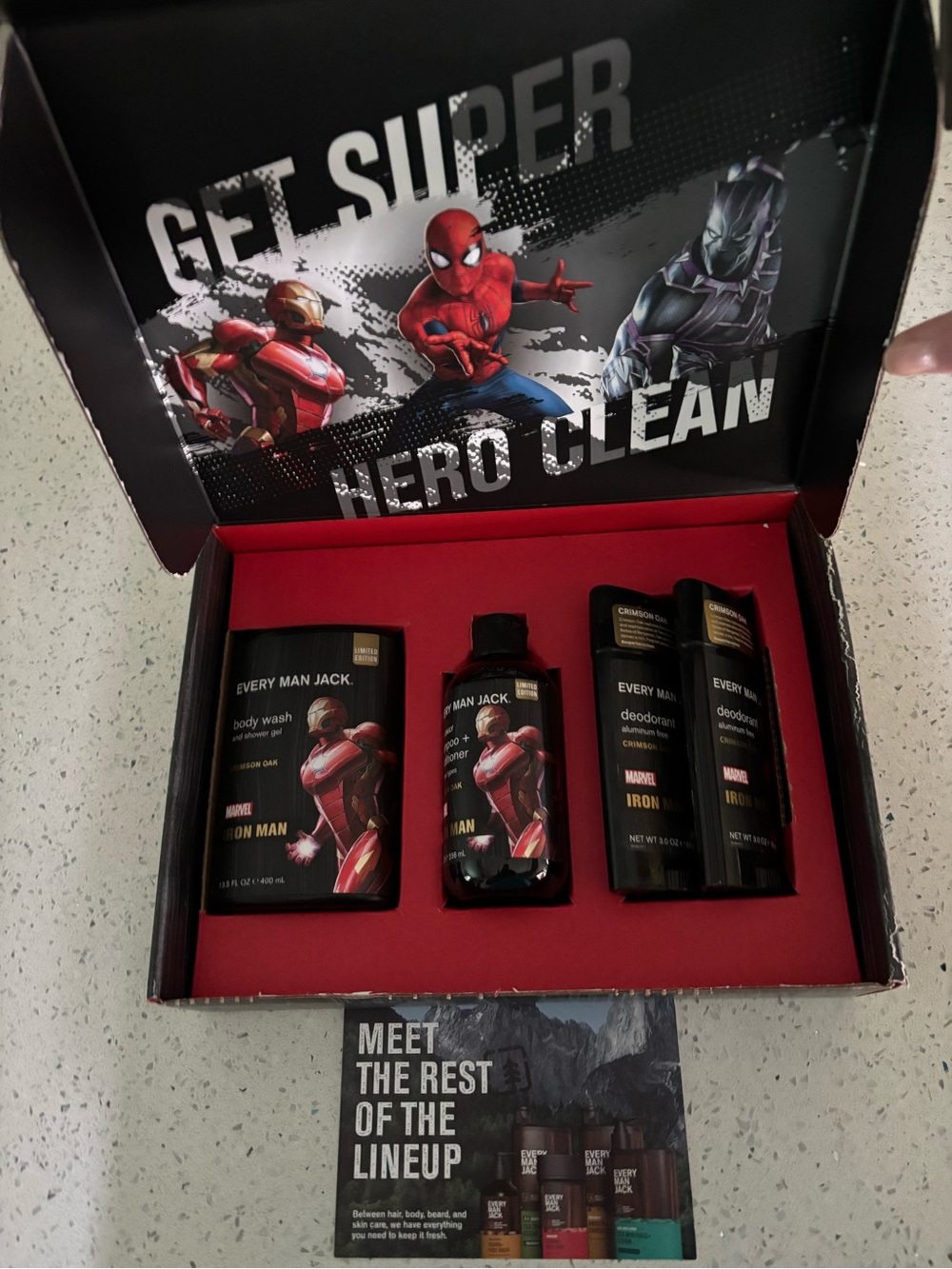 Iron Man Man + Marvel Grooming Kit New